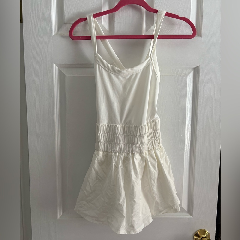 FP Movement by Free People White Tennis Dress Built-In Shorts Athletic Mini
